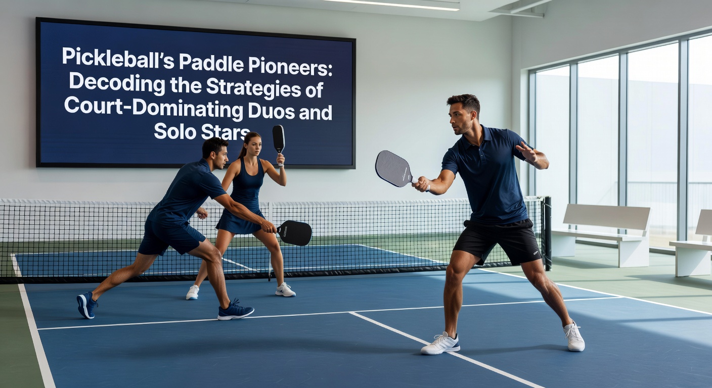 Pickleball singles ace smashing a forehand winner down the line in a packed stadium showdown