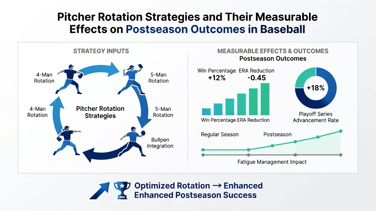 Team dugout discussion on pitcher rotation adjustments during a critical postseason moment